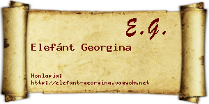 Elefánt Georgina névjegykártya